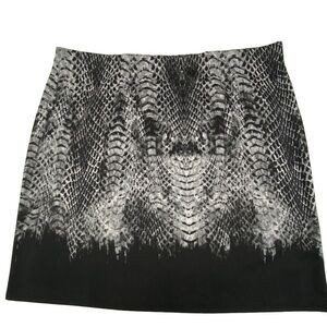 New Snakeskin Pattern Pencil Skirt Elastic Waist Black Grey White Women’s 3X